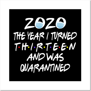 13th Birthday 2020 The Year I Turned Thirn And Was Quarantined Social Distancing Posters and Art